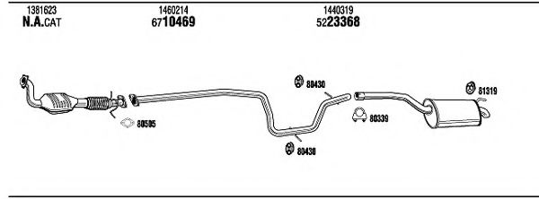 Система выпуска ОГ WALKER FOH32705 Система выпуска ОГ WALKER FOH32705