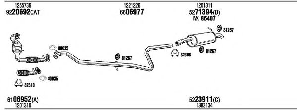 Система выпуска ОГ WALKER FOK16102A Система выпуска ОГ WALKER FOK16102A