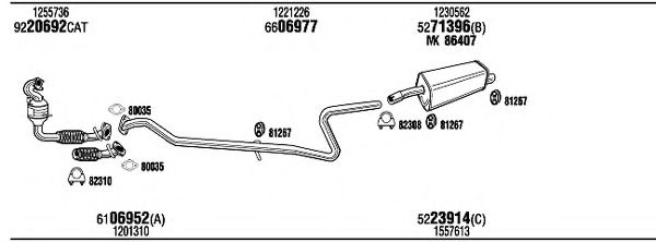 Система выпуска ОГ WALKER FOK16626A Система выпуска ОГ WALKER FOK16626A