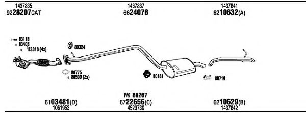 Система выпуска ОГ WALKER FOK16966CB Система выпуска ОГ WALKER FOK16966CB