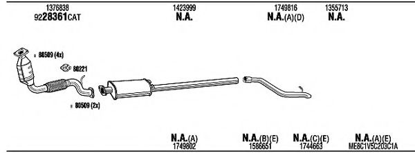 Система выпуска ОГ WALKER FOK19591BB Система выпуска ОГ WALKER FOK19591BB