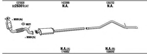 Система выпуска ОГ WALKER FOK19591BC Система выпуска ОГ WALKER FOK19591BC