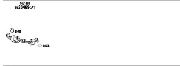 Система выпуска ОГ WALKER FOK24461A Система выпуска ОГ WALKER FOK24461A