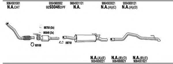 Система выпуска ОГ WALKER MBH19662BA Система выпуска ОГ WALKER MBH19662BA