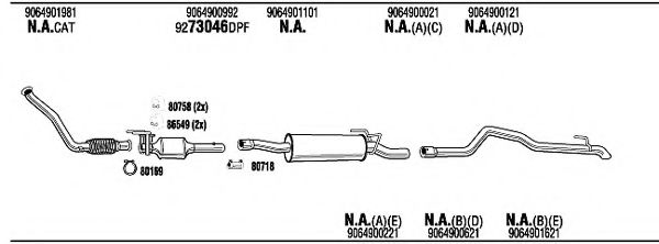 Система выпуска ОГ WALKER MBH19662BB Система выпуска ОГ WALKER MBH19662BB