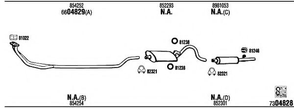 Система выпуска ОГ WALKER OP30116 Система выпуска ОГ WALKER OP30116