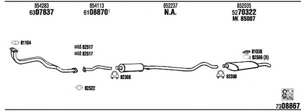 Система выпуска ОГ WALKER OP40018A Система выпуска ОГ WALKER OP40018A