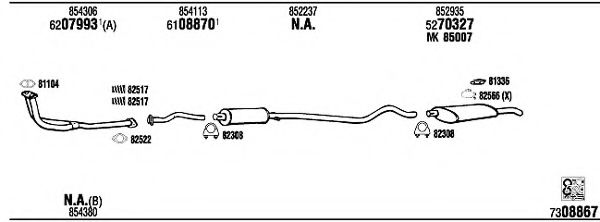 Система выпуска ОГ WALKER OP40025 Система выпуска ОГ WALKER OP40025