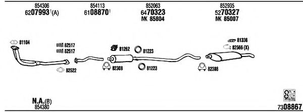 Система выпуска ОГ WALKER OP40074 Система выпуска ОГ WALKER OP40074