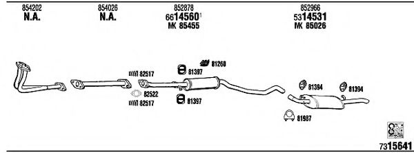 Система выпуска ОГ WALKER OP55021B Система выпуска ОГ WALKER OP55021B