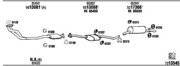 Система выпуска ОГ WALKER OP73102B Система выпуска ОГ WALKER OP73102B