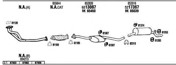 Система выпуска ОГ WALKER OP73127 Система выпуска ОГ WALKER OP73127