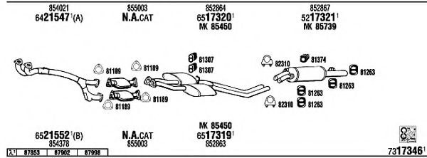 Система выпуска ОГ WALKER OP73129 Система выпуска ОГ WALKER OP73129