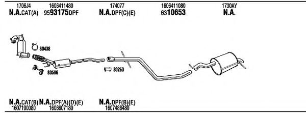 Система выпуска ОГ WALKER PEK00717BA Система выпуска ОГ WALKER PEK00717BA