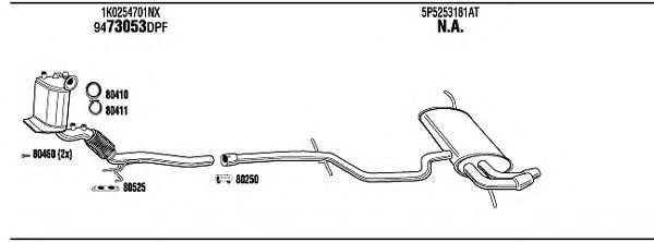 Система выпуска ОГ WALKER SEH26561B Система выпуска ОГ WALKER SEH26561B