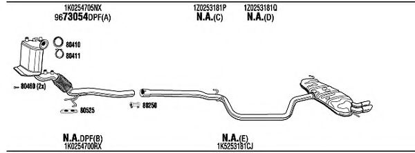 Система выпуска ОГ WALKER SKK19821B Система выпуска ОГ WALKER SKK19821B