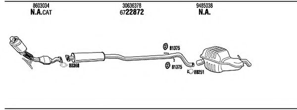 Система выпуска ОГ WALKER VOT14619 Система выпуска ОГ WALKER VOT14619