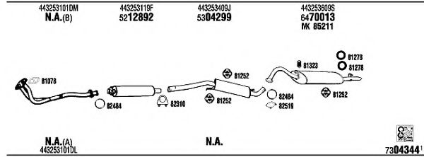 Система выпуска ОГ FONOS AD62137 Система выпуска ОГ FONOS AD62137