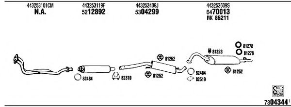 Система выпуска ОГ FONOS AD62155 Система выпуска ОГ FONOS AD62155