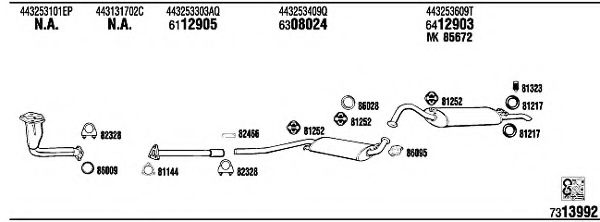 Система выпуска ОГ FONOS AD62812 Система выпуска ОГ FONOS AD62812