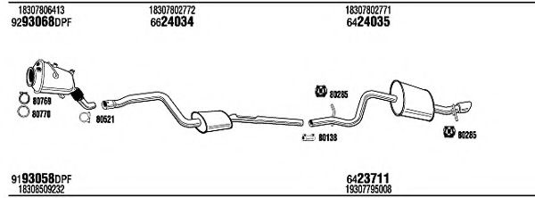 Система выпуска ОГ FONOS BWH53615BA Система выпуска ОГ FONOS BWH53615BA