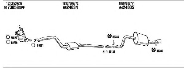 Система выпуска ОГ FONOS BWK22534BB Система выпуска ОГ FONOS BWK22534BB