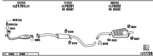 Система выпуска ОГ FONOS FO30835 Система выпуска ОГ FONOS FO30835
