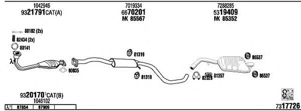 Система выпуска ОГ FONOS FO30882B Система выпуска ОГ FONOS FO30882B