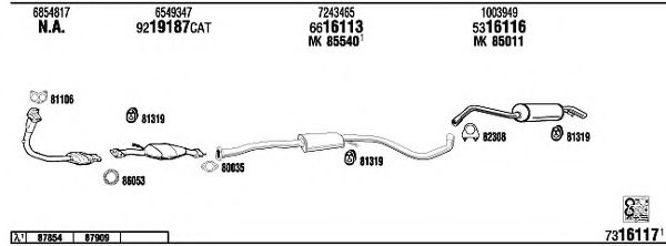 Система выпуска ОГ FONOS FO30914 Система выпуска ОГ FONOS FO30914