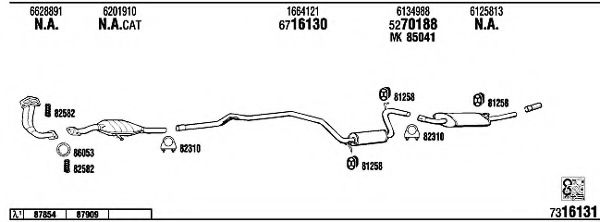 Система выпуска ОГ FONOS FO30974 Система выпуска ОГ FONOS FO30974