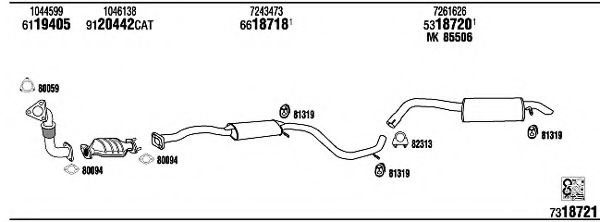 Система выпуска ОГ FONOS FO30990 Система выпуска ОГ FONOS FO30990