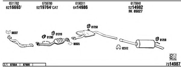 Система выпуска ОГ FONOS FO31182 Система выпуска ОГ FONOS FO31182