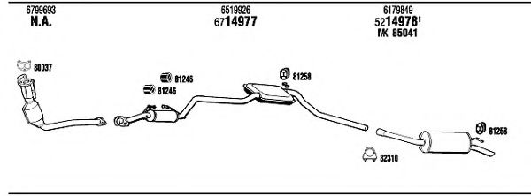 Система выпуска ОГ FONOS FO31197 Система выпуска ОГ FONOS FO31197
