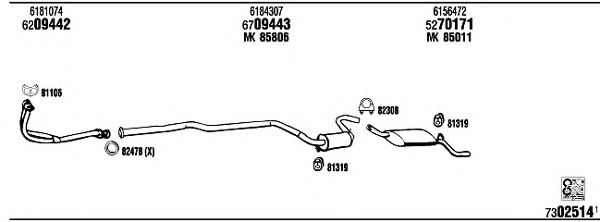 Система выпуска ОГ FONOS FO31260B Система выпуска ОГ FONOS FO31260B