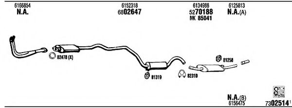 Система выпуска ОГ FONOS FO31293 Система выпуска ОГ FONOS FO31293