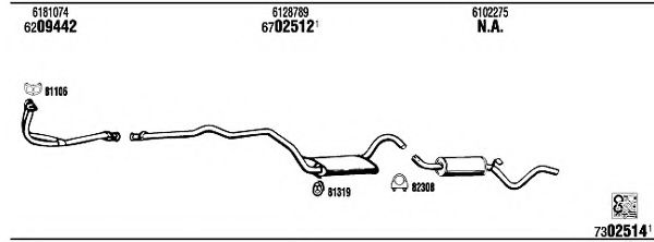 Система выпуска ОГ FONOS FO31301 Система выпуска ОГ FONOS FO31301