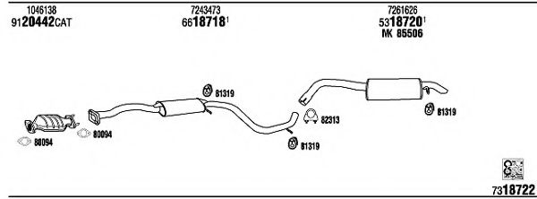 Система выпуска ОГ FONOS FO31317 Система выпуска ОГ FONOS FO31317