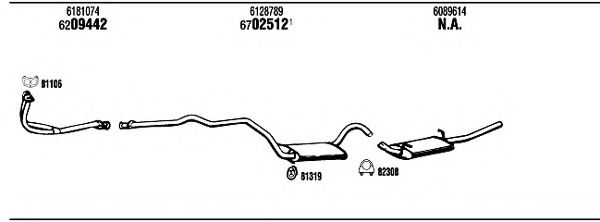 Система выпуска ОГ FONOS FO31401 Система выпуска ОГ FONOS FO31401