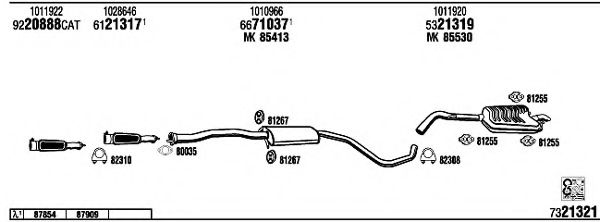 Система выпуска ОГ FONOS FO31505 Система выпуска ОГ FONOS FO31505