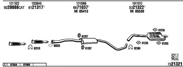 Система выпуска ОГ FONOS FO31508 Система выпуска ОГ FONOS FO31508