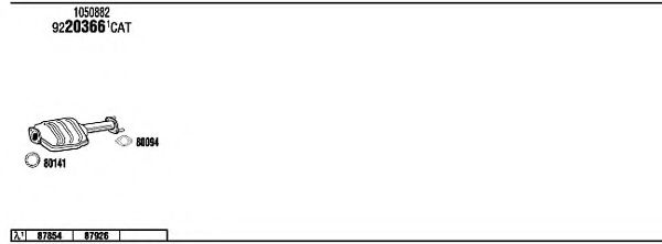 Система выпуска ОГ FONOS FO55002 Система выпуска ОГ FONOS FO55002