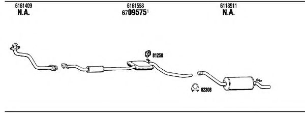 Система выпуска ОГ FONOS FO56074 Система выпуска ОГ FONOS FO56074