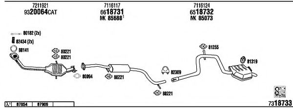 Система выпуска ОГ FONOS FO60015B Система выпуска ОГ FONOS FO60015B