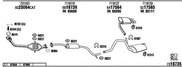 Система выпуска ОГ FONOS FO60018A Система выпуска ОГ FONOS FO60018A