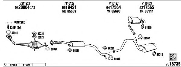 Система выпуска ОГ FONOS FO60034A Система выпуска ОГ FONOS FO60034A