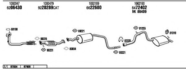 Система выпуска ОГ FONOS FO60077 Система выпуска ОГ FONOS FO60077