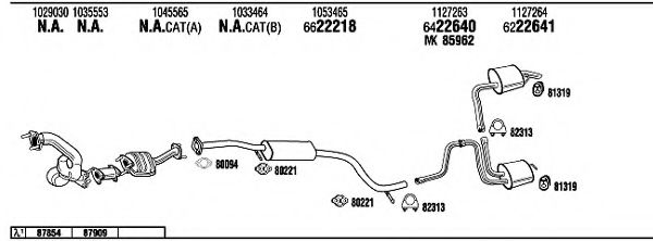 Система выпуска ОГ FONOS FO60090 Система выпуска ОГ FONOS FO60090
