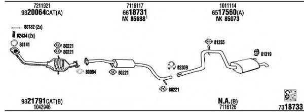 Система выпуска ОГ FONOS FO60093A Система выпуска ОГ FONOS FO60093A
