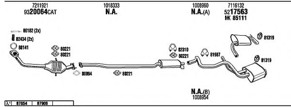 Система выпуска ОГ FONOS FO60115 Система выпуска ОГ FONOS FO60115
