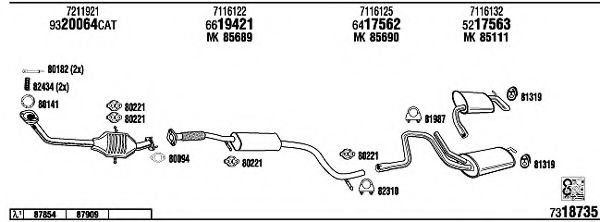 Система выпуска ОГ FONOS FO60120A Система выпуска ОГ FONOS FO60120A